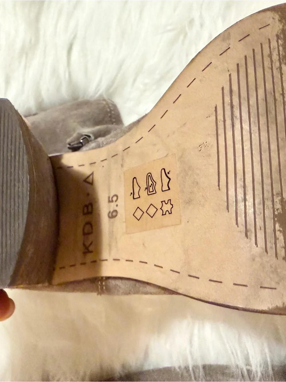 KDB Kelsi Dagger Taupe Suede Over the Knee Block Heel Boots